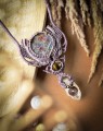 Naszyjnik makrama z kamieni naturalnych agat mszysty tygrysie oko kryształ górski, ręcznie wykonana biżuteria handmade w stylu boho inspirowana naturą.
