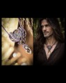 Biżuteria męska handmade z kamieni naturalnych agat mszysty tygrysie oko kryształ górski, naszyjnik makrama z miedzianą spiralą