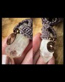Naszyjnik z minerałami agat mszysty tygrysie oko kryształ górski, rękodzieło artystyczne makrama handmade.