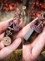 Naszyjnik handmade kwarc dymny unisex, talizman z kamieni naturalnych wspierający rozwój osobisty i równowagę emocjonalną