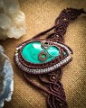 Unikatowy choker z malachitem i hematytem, talizman z kamieni naturalnych, biżuteria boho handmade, ręcznie wykonany naszyjnik z regulacją długości