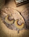 Kolczyki makrama kolorowe handmade, lekkie kolczyki boho z kolorowego sznurka Linhasita, biżuteria ręcznie robiona Polska