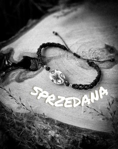 SPRZEDANA Bransoletka z muszlą abalone i złotymi dodatkami • bransoletka z kamieni naturalnych • mikromakrama • ręcznie wykonana bransoletka damska