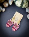 unikatowe kolczyki boho handmade, ręcznie wykonana biżuteria damska, kolorowa mikromakrama, dodatki dla kobiet ceniących rękodzieło